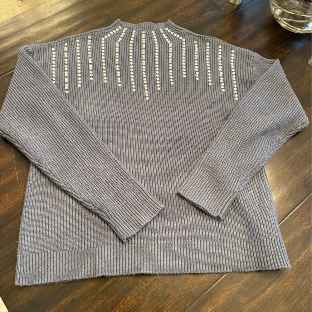 A Love Story Salt Lake Mock Neck Sweater Studded Size XL